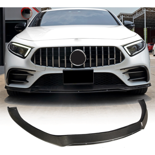 Carbon Fiber Front Bumper Lip Splitter Chin for Mercedes-Benz CLS CLS400 CLS53 AMG 2018-2019